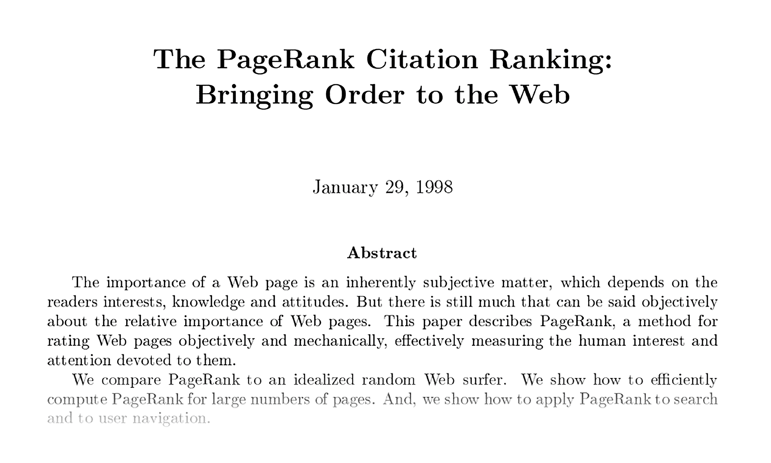 PageRank citation PageRank citation