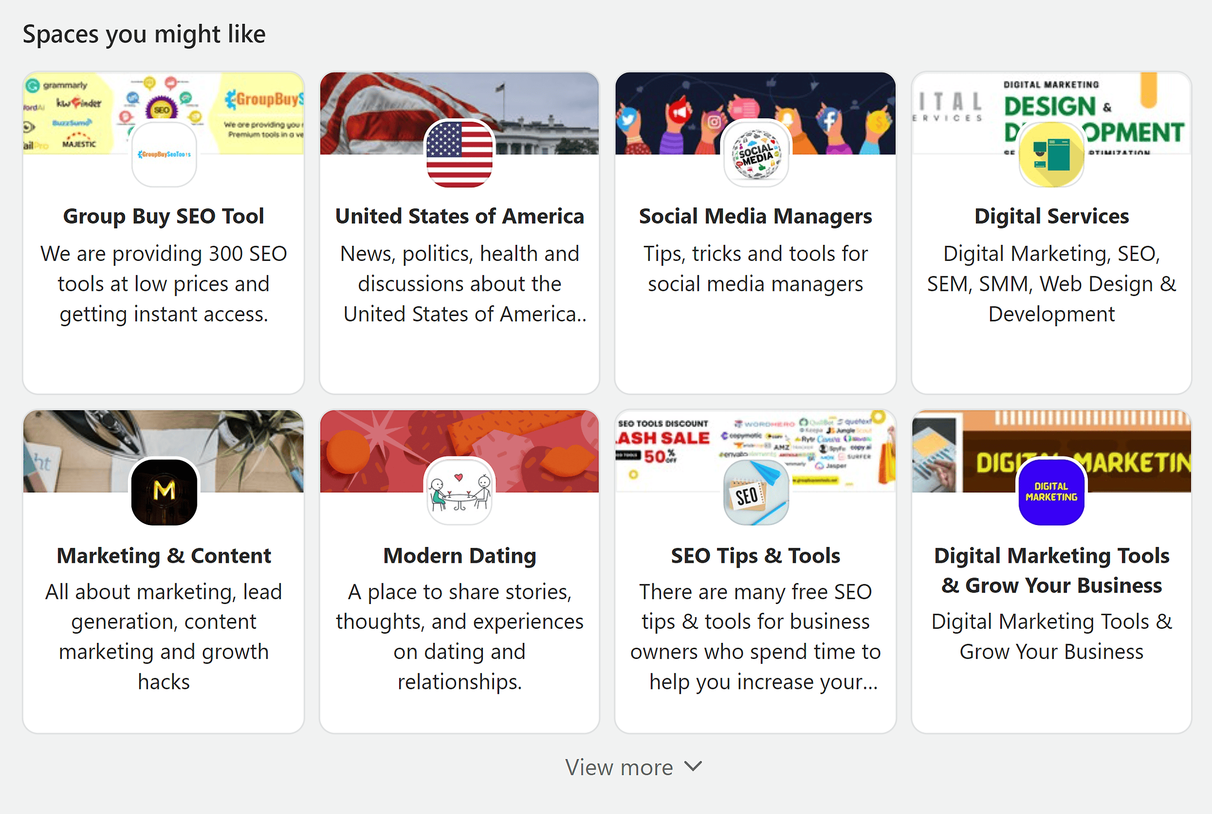 Quora – Discover spaces Quora – Discover spaces