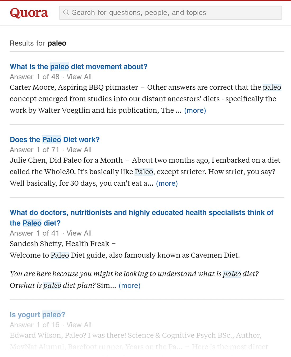 Quora – Paleo Quora – Paleo