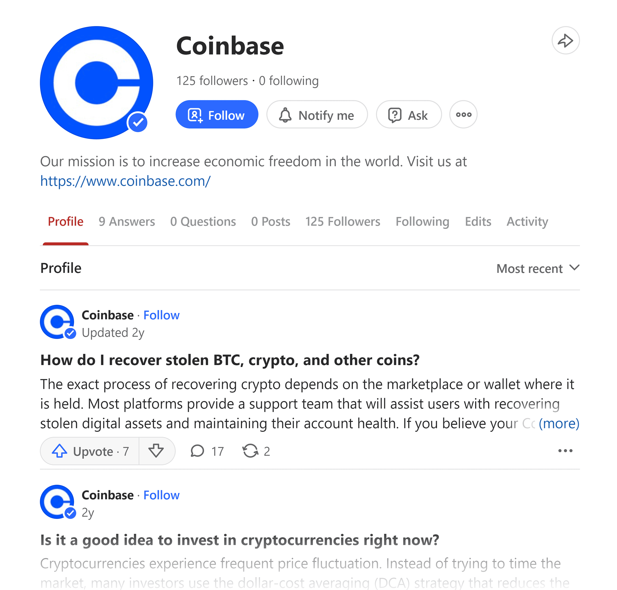 Quora – Profile – Coinbase Quora – Profile – Coinbase