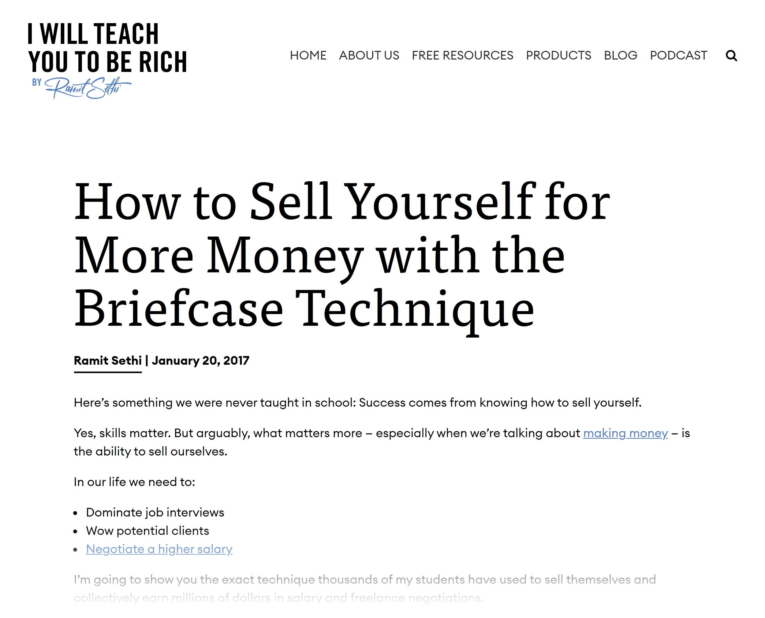 Ramit Sethi – The briefcase technique Ramit Sethi – The briefcase technique