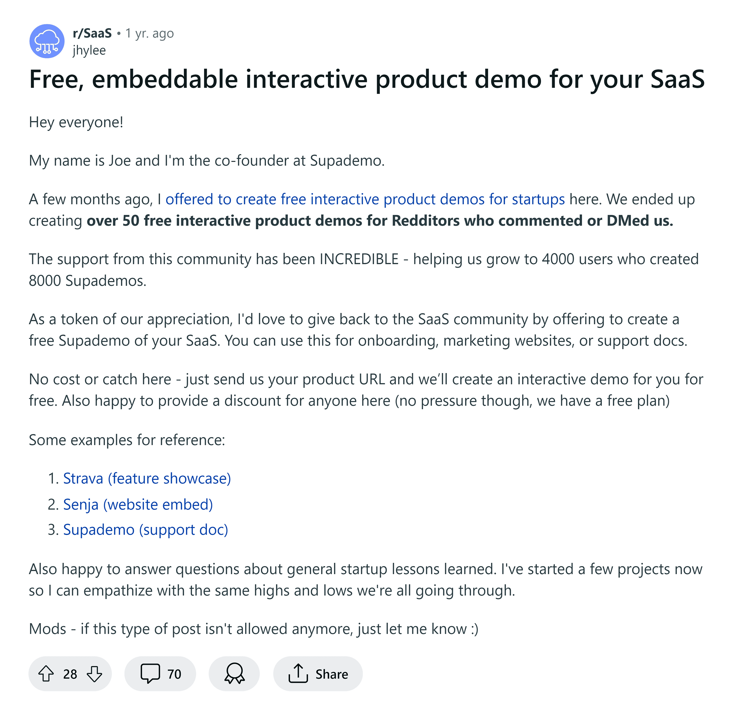Reddit – r/SaaS – Subreddit comments Reddit – r/SaaS – Subreddit comments