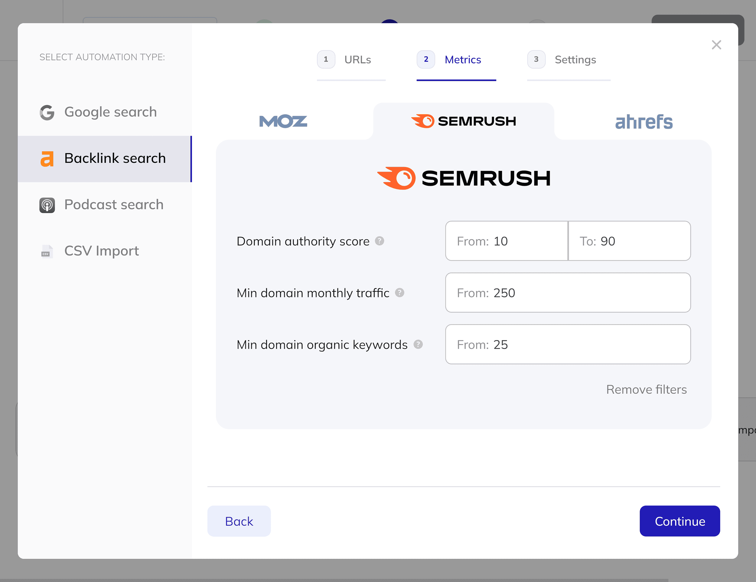 Respona – Semrush automation Respona – Semrush automation