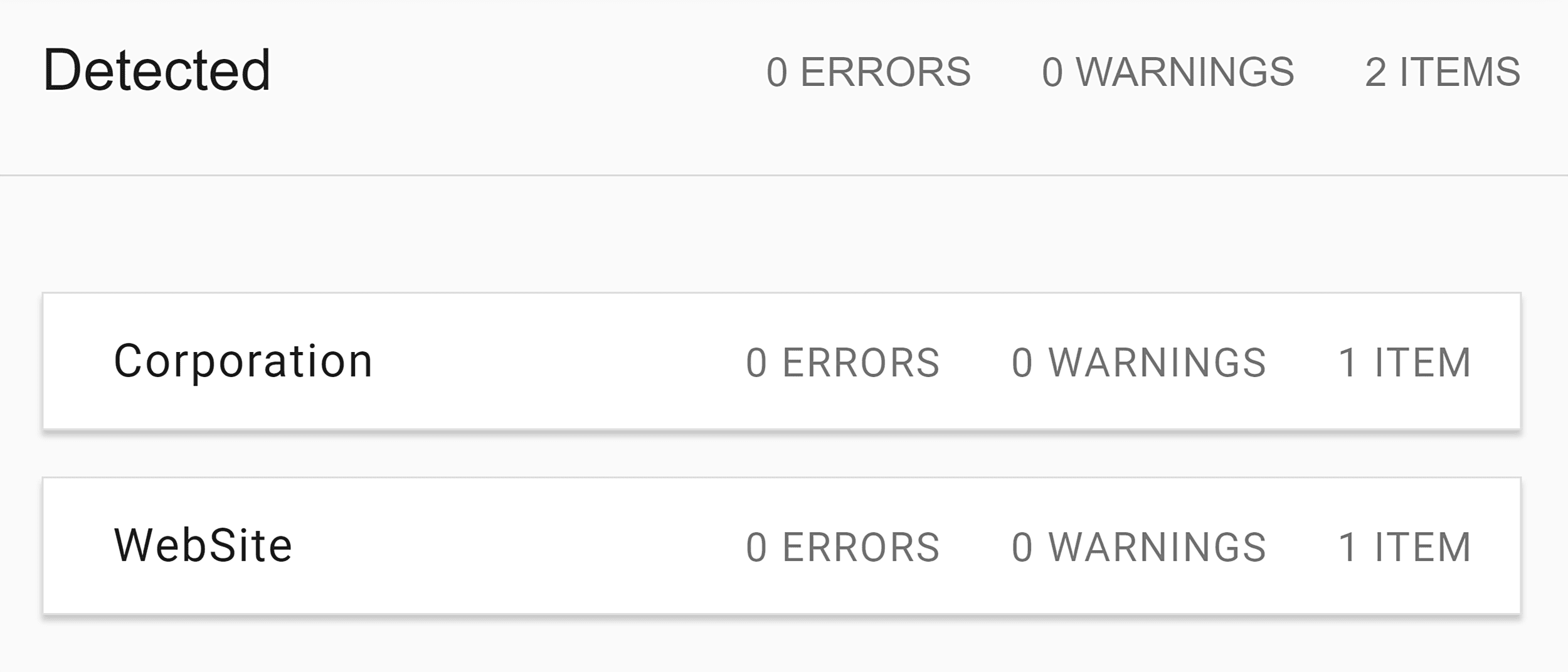 Schema – Validator results Schema – Validator results