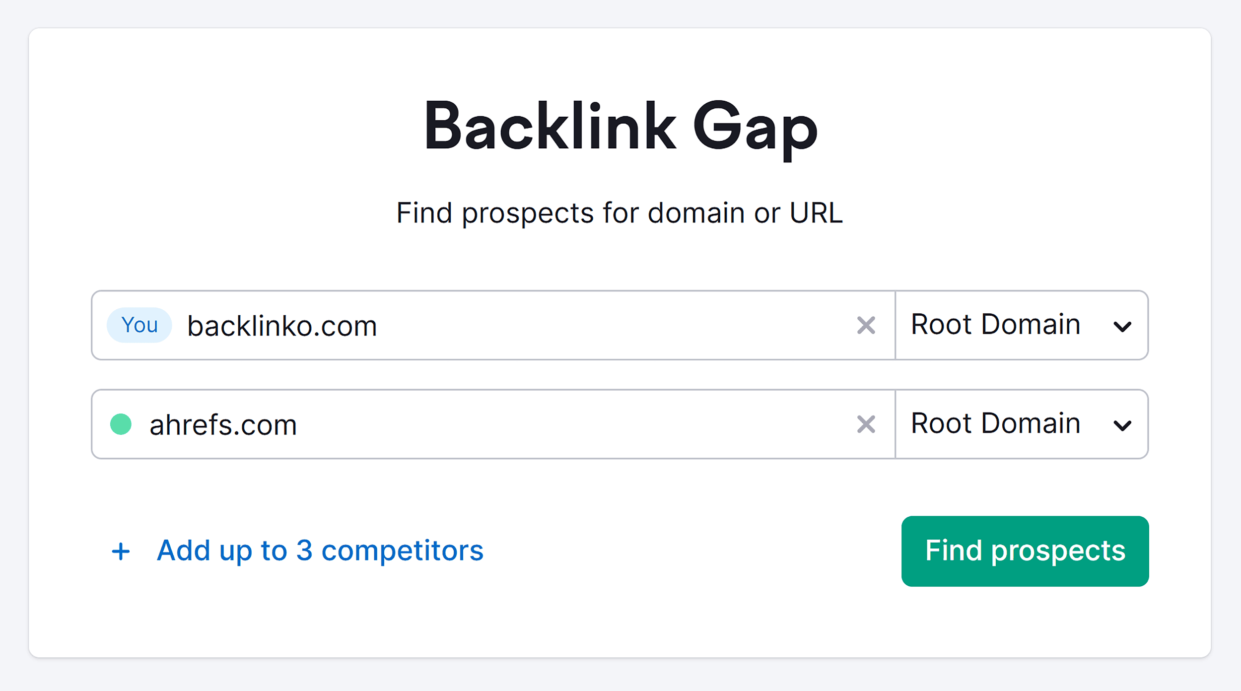 Semrush – Backlink Gap Semrush – Backlink Gap