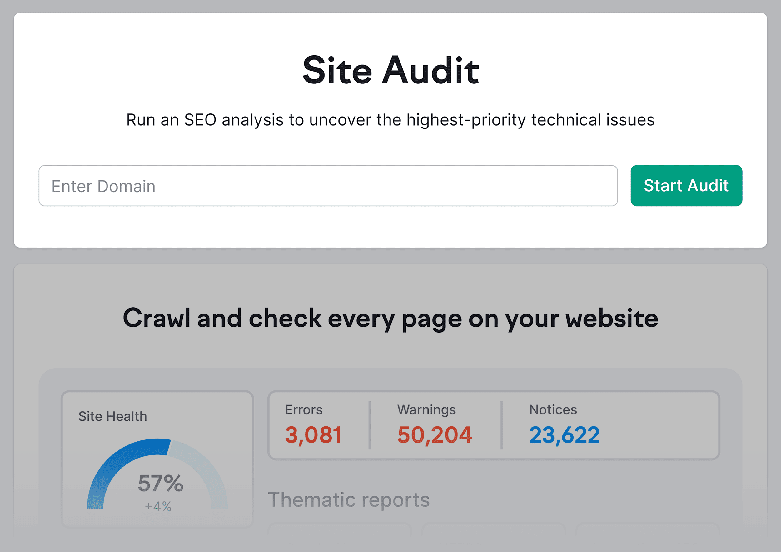 Semrush – Site Audit Semrush – Site Audit