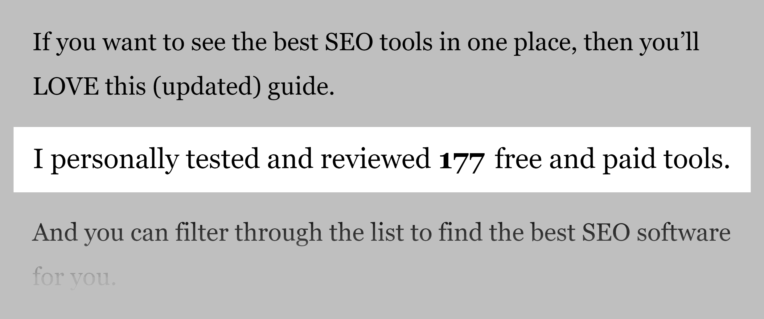 SEO tools – Number of tools SEO tools – Number of tools