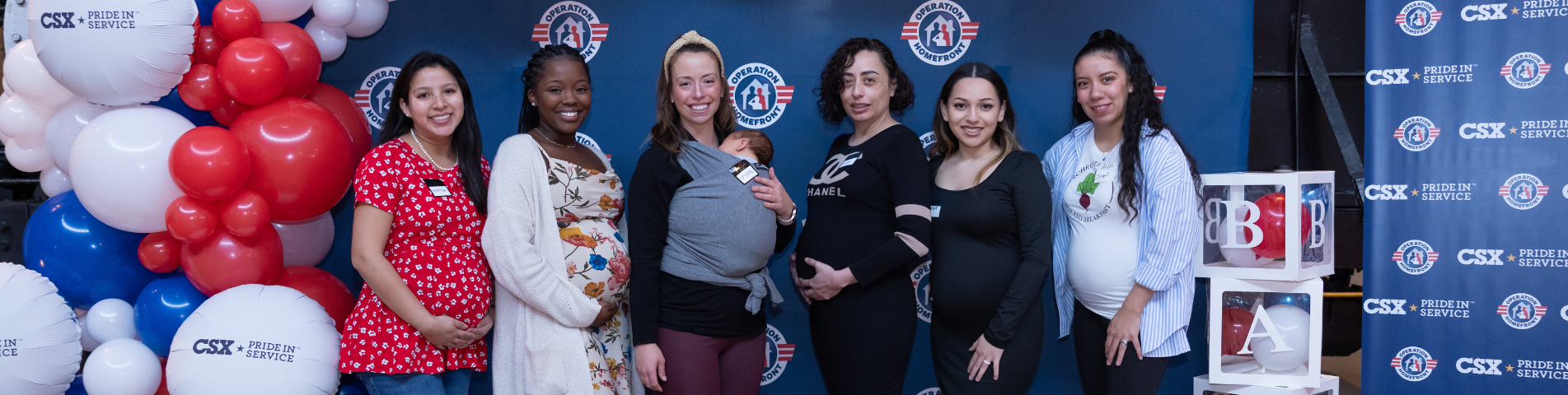 group of pregnant women at baby shower event