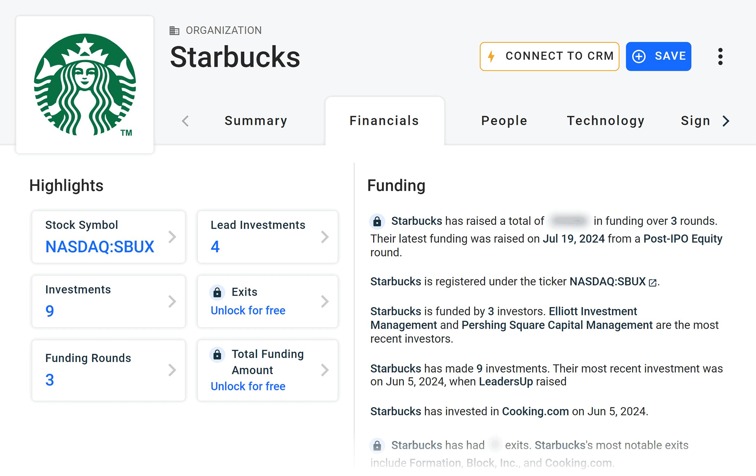 Starbucks – Offering