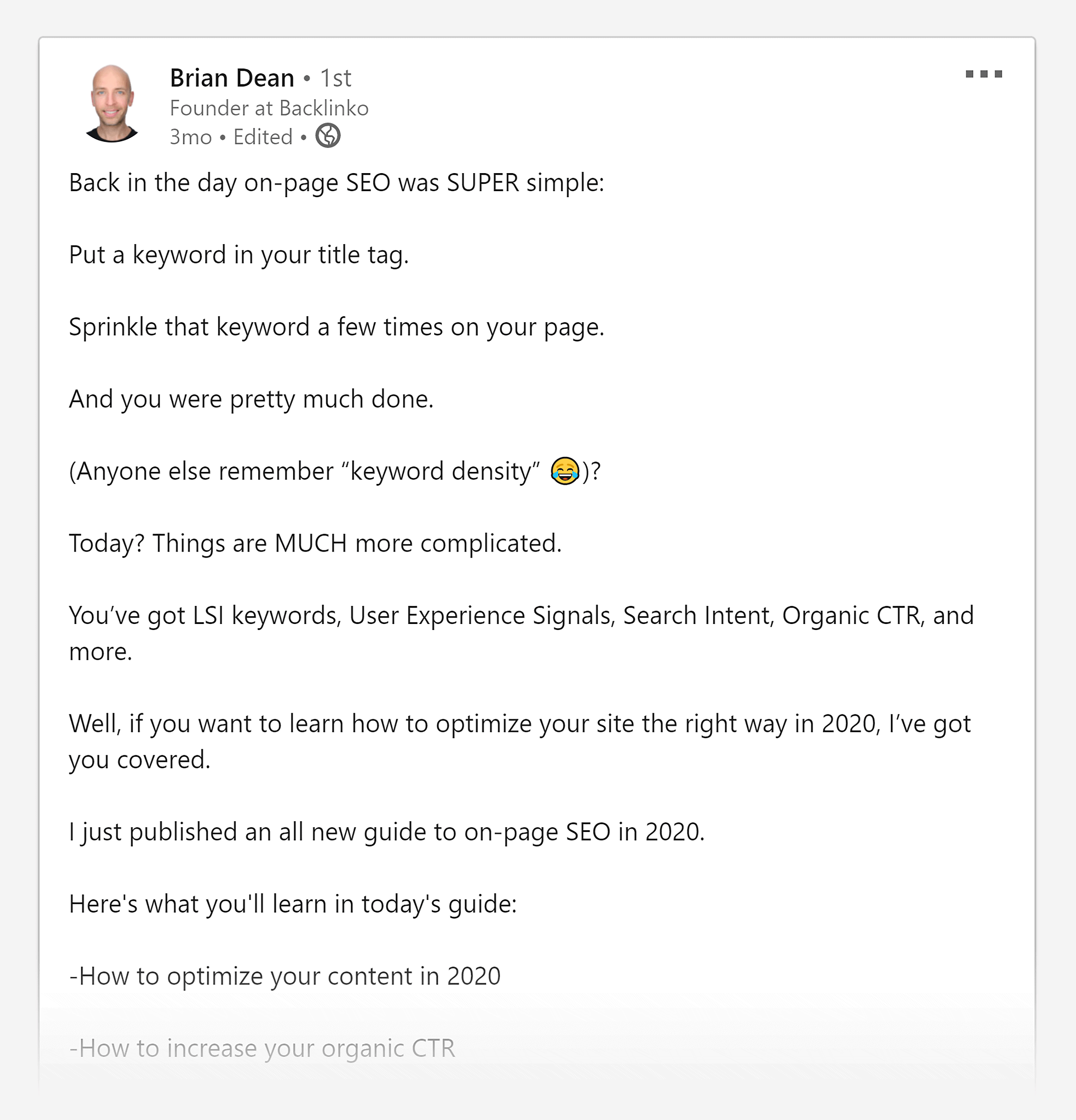 Story in LinkedIn post Story in LinkedIn post