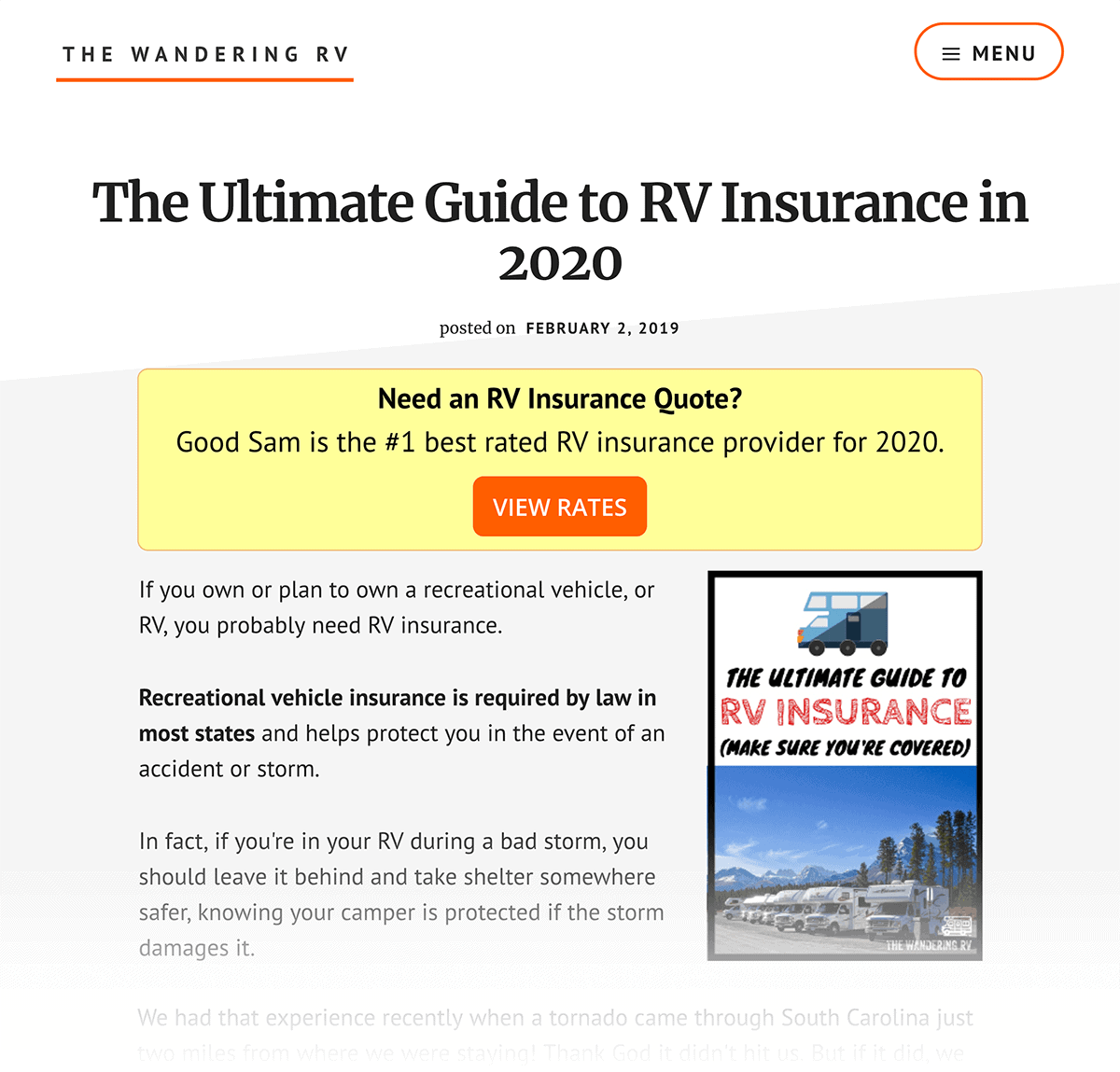 The Wandering RV – Insurance guide The Wandering RV – Insurance guide