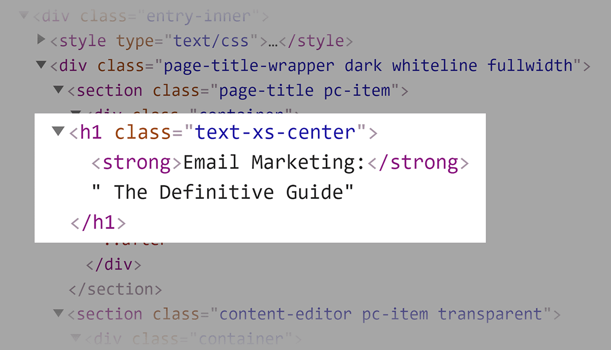 Title and keyword in H1 tag Title and keyword in H1 tag