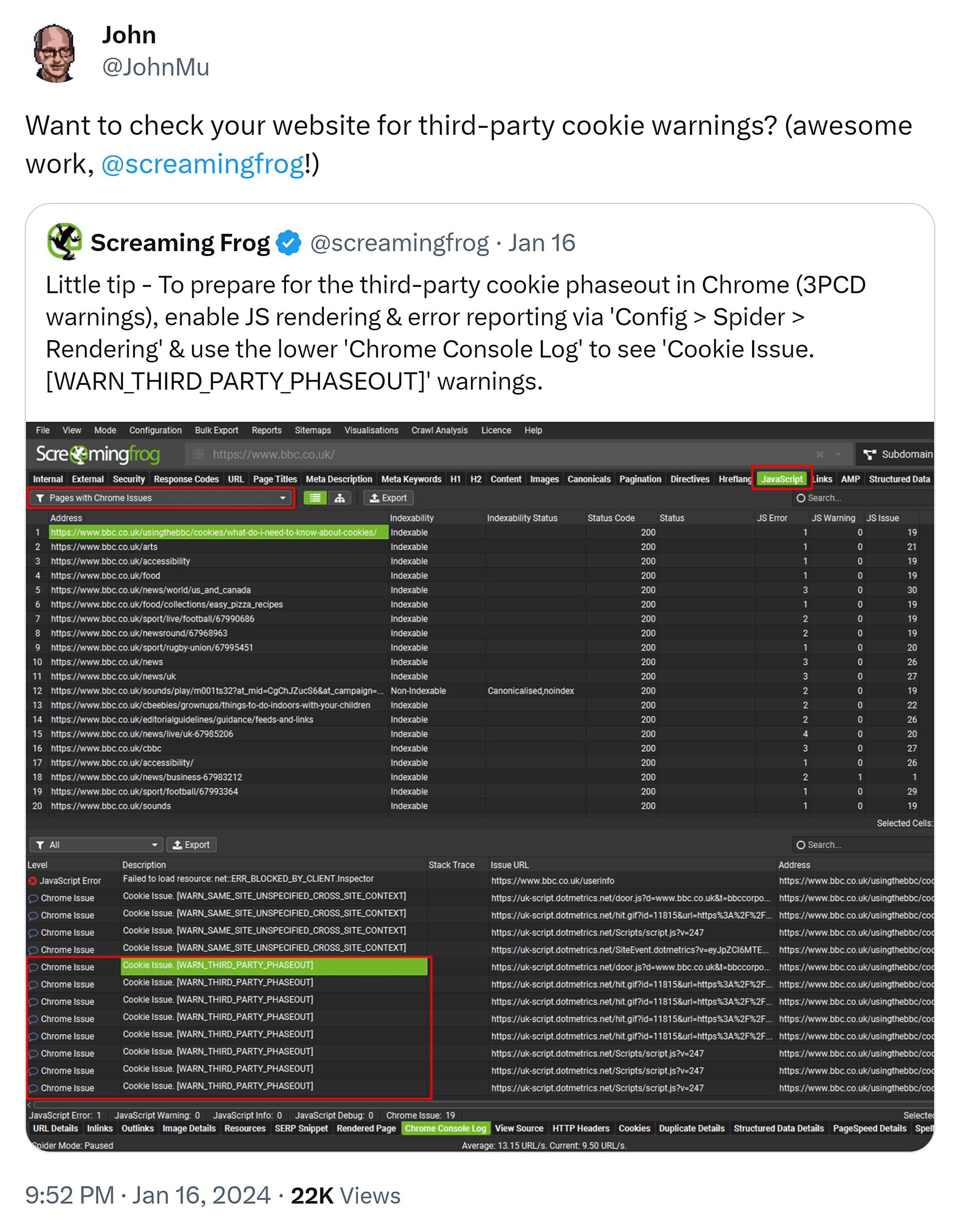 Twitter – JohnMu – Screaming Frog Twitter – JohnMu – Screaming Frog