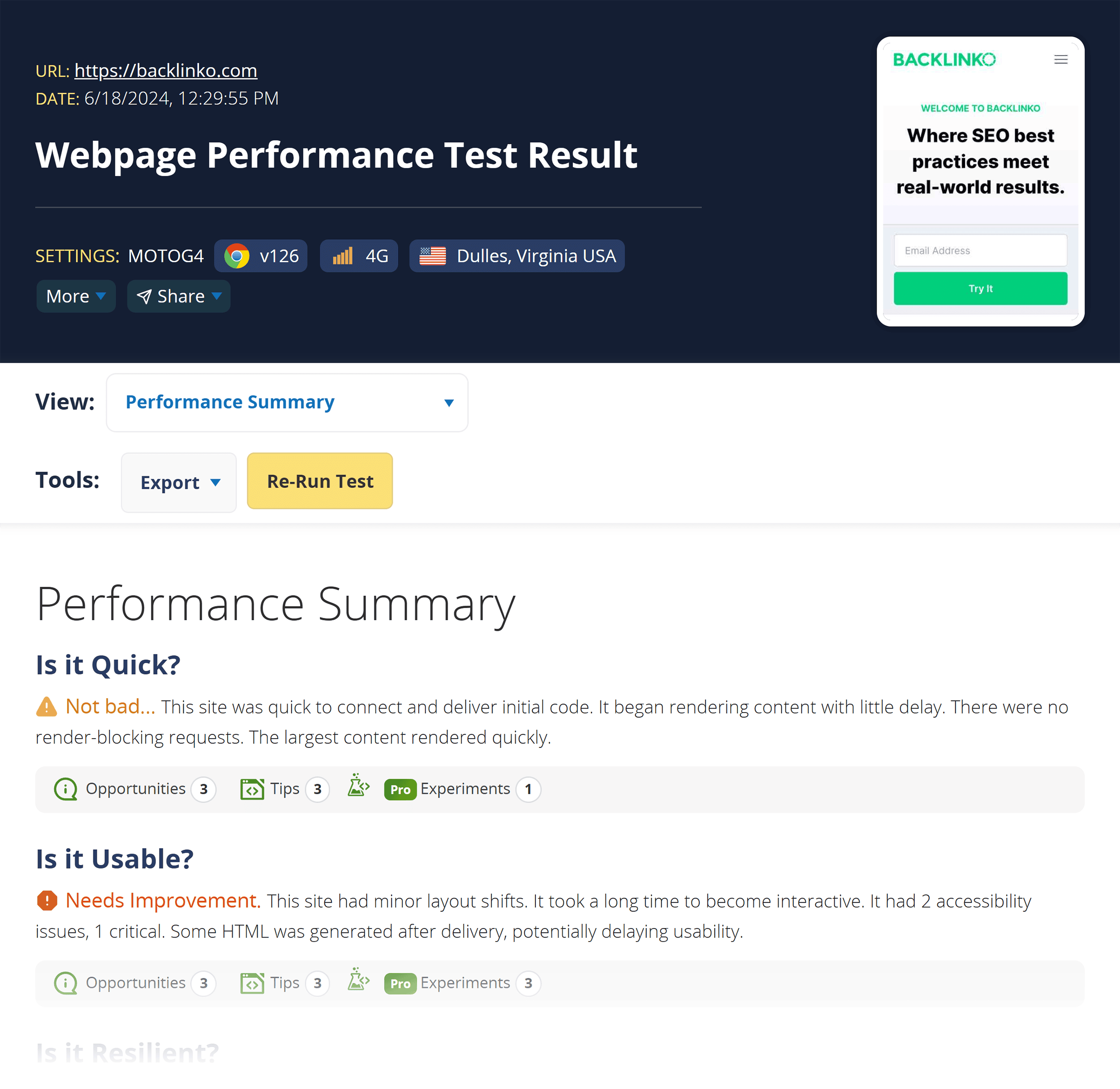 WebPageTest – Backlinko WebPageTest – Backlinko