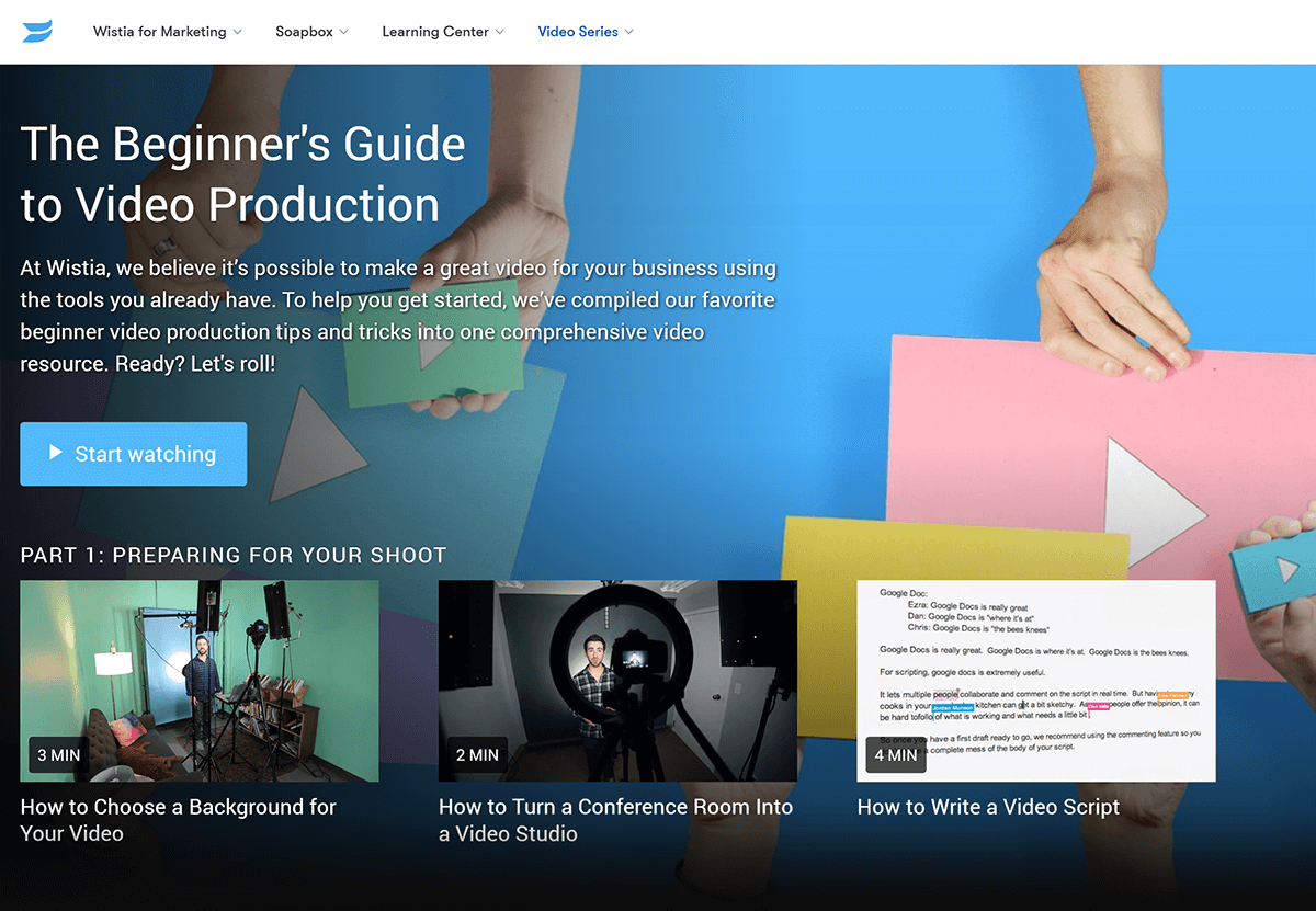 Wistia video blog content Wistia video blog content