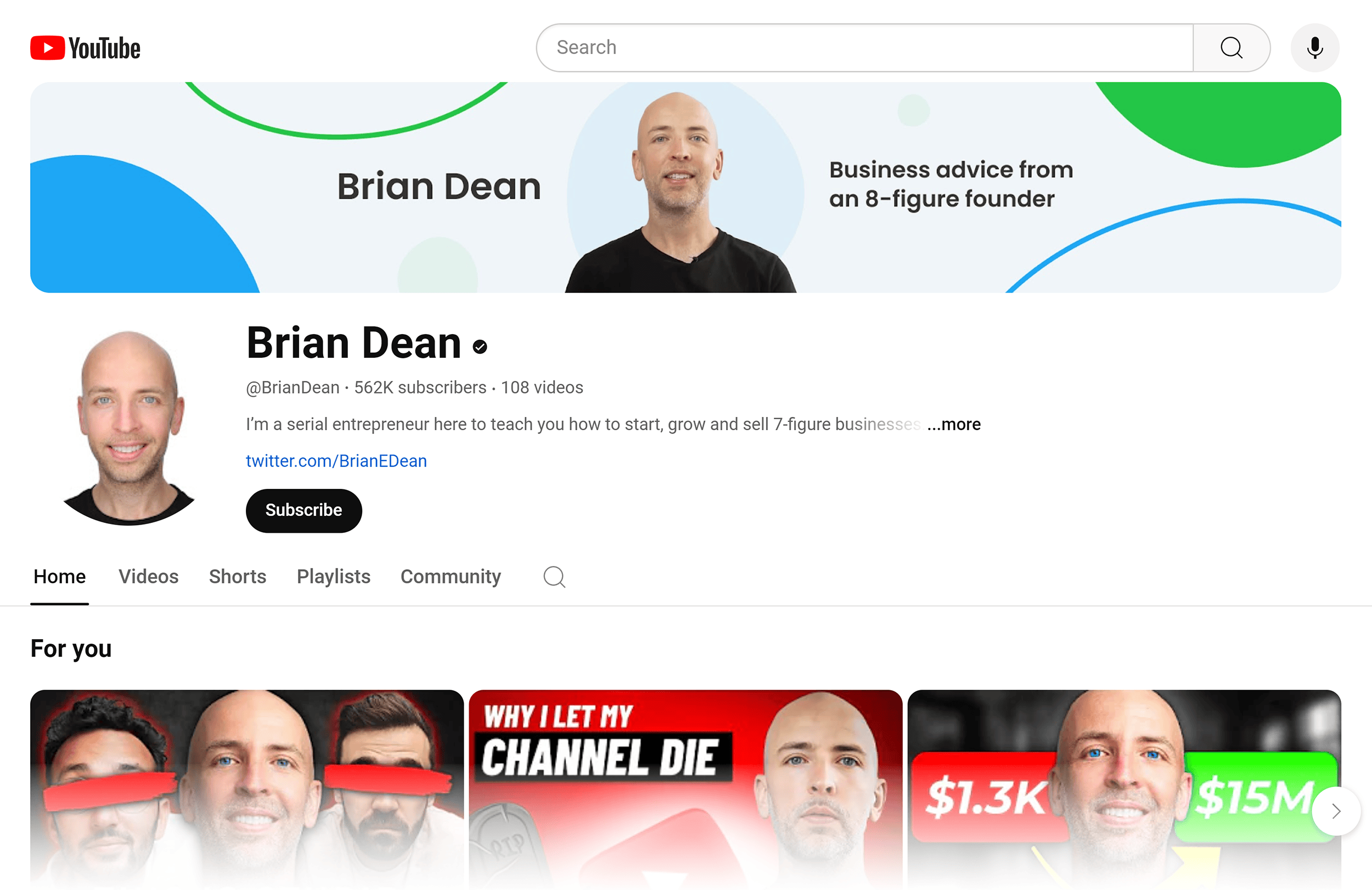 YouTube – Brian Dean channel YouTube – Brian Dean channel