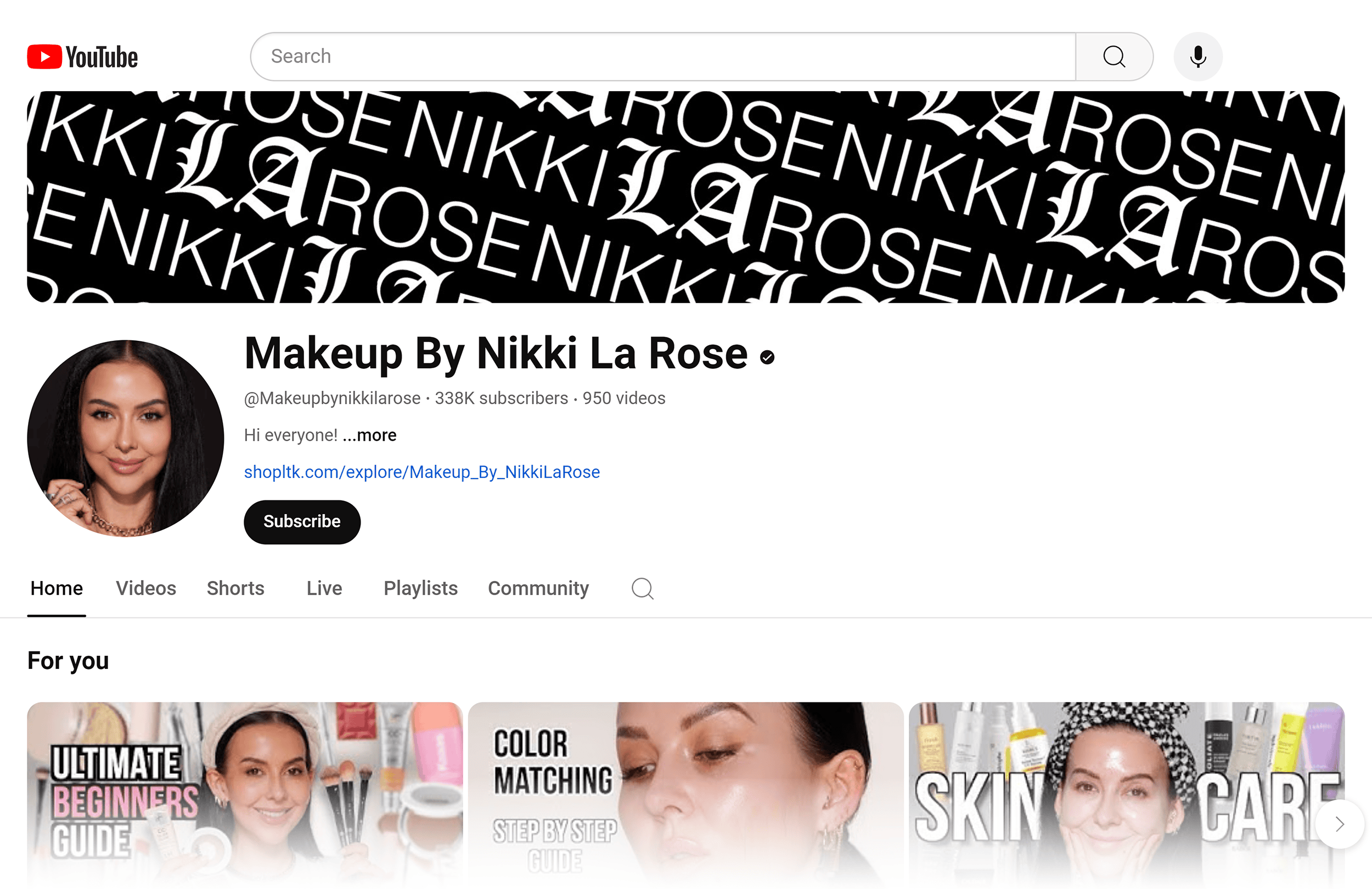 YouTube – Makeup by Nikki La Rose – Profile YouTube – Makeup by Nikki La Rose – Profile