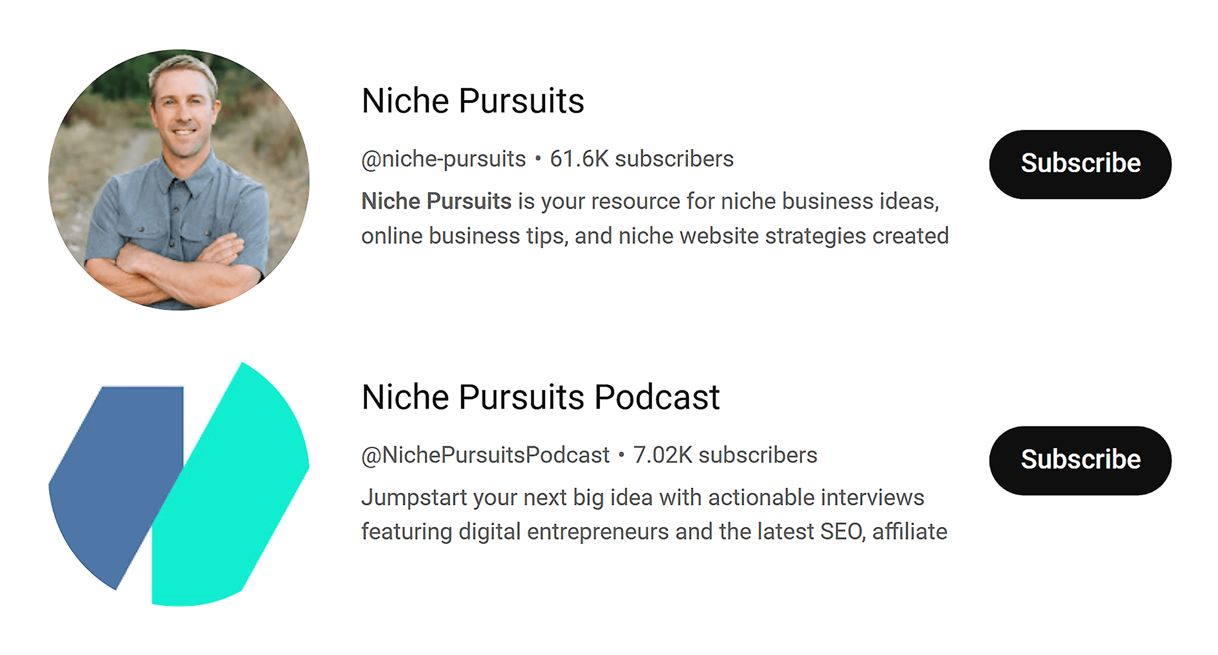 YouTube – Niche Pursuits YouTube – Niche Pursuits