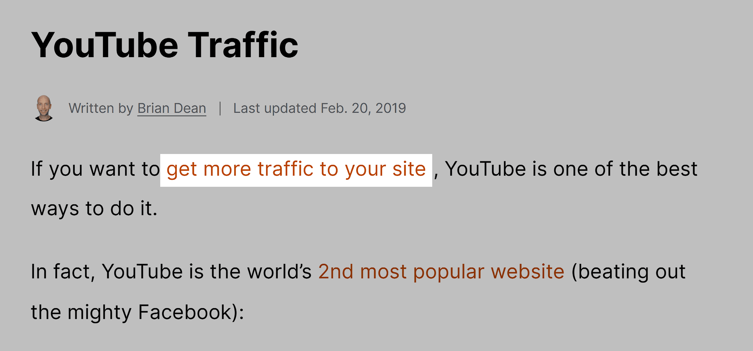 YouTube Traffic – Internal links YouTube Traffic – Internal links