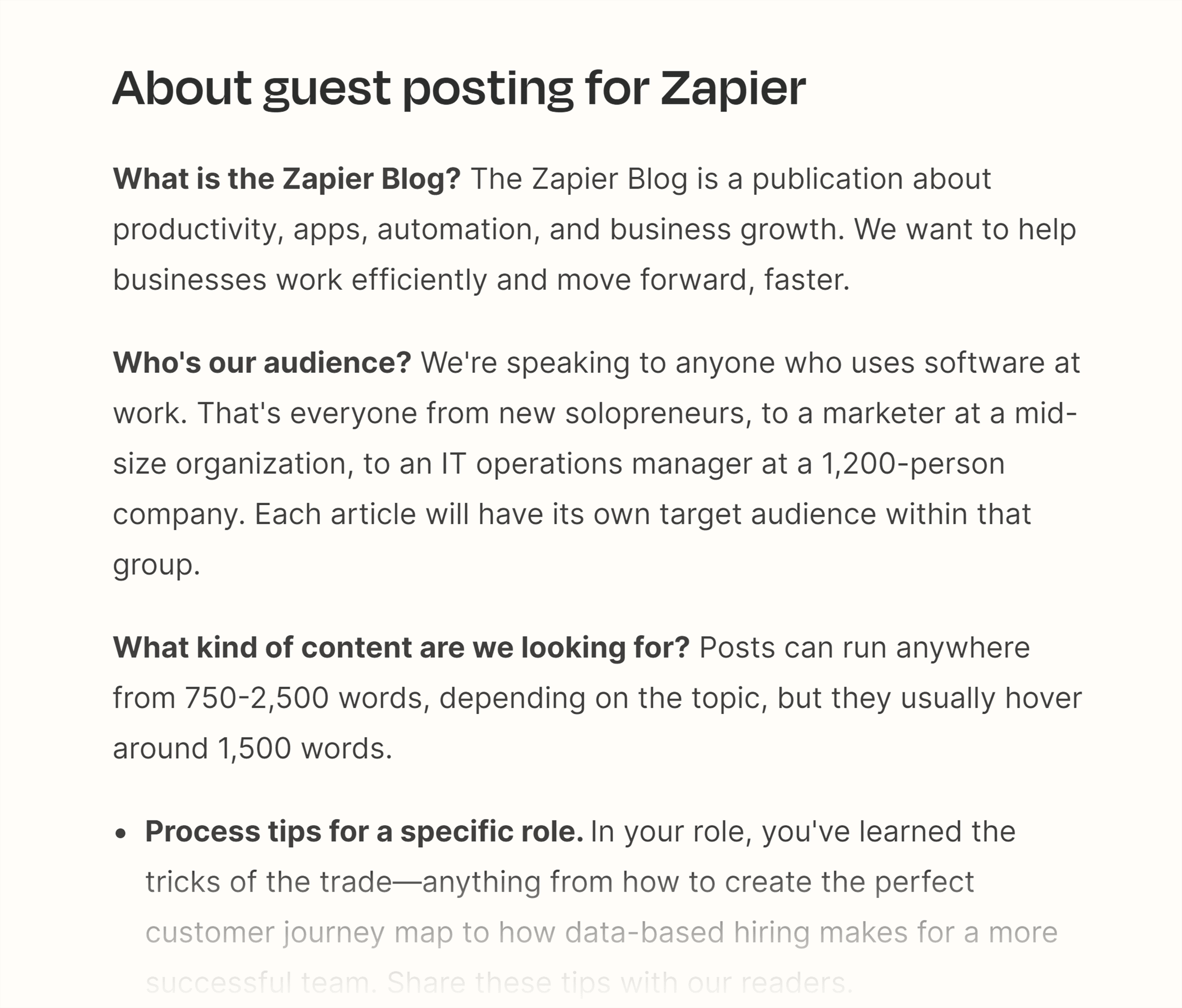 Zapier – Blog guidelines Zapier – Blog guidelines